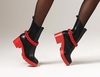 Stiefeletten mit bunter Sohle 26464