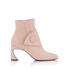 Stiefeletten mit geformtem Absatz Ligia Veloursleder - Beige