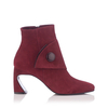 Stiefeletten mit geformtem Absatz Ligia Veloursleder - Burgund