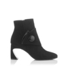 Stiefeletten mit geformtem Absatz Ligia Veloursleder - Schwarz