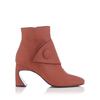 Stiefeletten mit geformtem Absatz Ligia Veloursleder - Taba