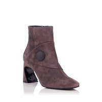 Stiefeletten mit geformtem Absatz Ligia Veloursleder Grau