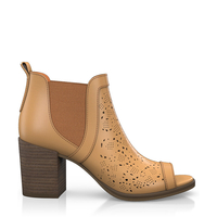 Zehenfreie Stiefelette mit Fransen 2266