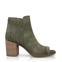 Zehenfreie Stiefelette mit Fransen 2301