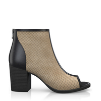 Zehenfreie Stiefelette mit Fransen 2338