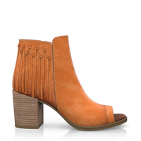 Zehenfreie Stiefelette mit Fransen 2372