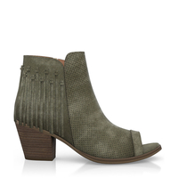 Zehenfreie Stiefelette mit Fransen 2439