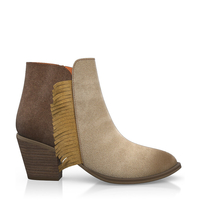 Zehenfreie Stiefelette mit Fransen 2453