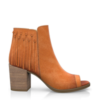 Zehenfreie Stiefelette mit Fransen 4429