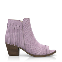 Zehenfreie Stiefelette mit Fransen 4925