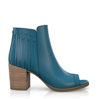 Zehenfreie Stiefelette mit Fransen 4929