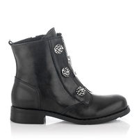 Zipper-Stiefelette Antoanella Schwarz & Silber
