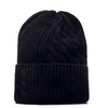 Beanie - Agate Pass Cable Knit - Black, Einheitsgröße, Schwarz
