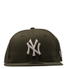Cap - New Era 59Fifty Basic NY - Olive White, 7 1/2, Grün