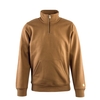 Chase Neck Zip Sweat Tamarind Gold, S, Braun