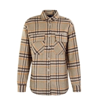 Damen Hemd Jacke - Goleta Heavy Hairy Flannel - Brown / Orange, M, Braun