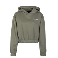 Damen Hoody - Kim Oversized Cropped - Wash Olive