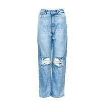 Damen Jeans - Mayall Distressed Wide Jeans - Light Blue, 27, Blau