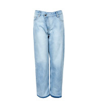 Damen Jeans - Shaw Asymmetrical Wide - Light Blue