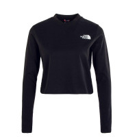 Damen Longsleeve - Crop - Black