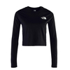 Damen Longsleeve - Simple Dome Crop - Black, S, Schwarz