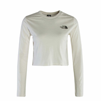 Damen Longsleeve - Simple Dome Crop - White Dune, S, Beige