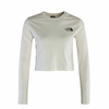 Damen Longsleeve - Simple Dome Crop - White Dune, XS, Beige