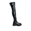 Damen Overknees Stiefel - Aspha Stretch Vegan Nappa - Black, 36, Schwarz