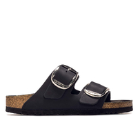 Damen Sandale - Arizona Big Buckle Leoi - Hex Black, 38, Schwarz