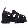 Damen Sandale - Aspha Fsh Platform Vegan Nappa - black, 39, Schwarz
