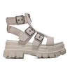Damen Sandale - Gld Zip Sandal Platform Vegan Nappa - White, 39, Weiß
