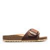 Damen Sandale - Madrid Big Buckle - Cognac / Schmale Weite, 36, Braun