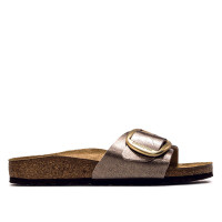 Damen Sandale - Madrid Big Buckle - Graceful Taupe / Schmale Weite