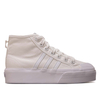 Damen Sneaker - Nizza Platform Mid - White, 36 2/3, Weiß