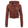 Damen Sweatjacke - Cropped Training H6768 - Earth