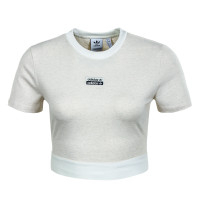 Damen T-Shirt - Cropped - Off White