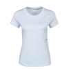 Damen T-Shirt - Micro Branding Off Placed - Bright White