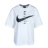 Damen T-Shirt Swoosh Top White Black