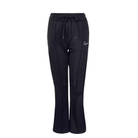 Damen Track Pants - Valia Flared - Black, L, Schwarz