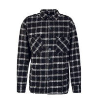 Herren Flannel Hemd - Flato Heavy - Black / Cream