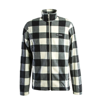 Herren Fleecejacke - Steens Mountain Print - Check Beige, S, Beige