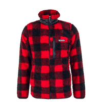 Herren Fleecejacke - Winter Pass Print Full Zip - Red, M, Rot