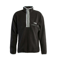 Herren Fleecesweat - Helvetia II Half Snap - Black, XL, Schwarz