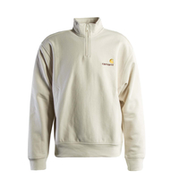 Herren Half Zip - American Sript - Moonbeam, XL, Beige