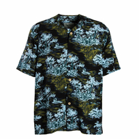 Herren Hemd - Bayou Sustainable Print - Midnight, S, Schwarz