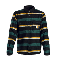 Herren Hemd - Bowman Shirt Stripe - Juniper, M, Schwarz