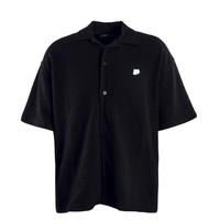 Herren Hemd - Libco Structured Knit - Black, XL, Schwarz