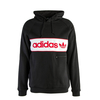 Herren Hoodie - NY - Black / Red, 2XL, Schwarz
