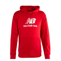 Herren Hoodie - Performance Cotton - Red / White, S, Rot