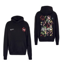 Herren Hoodie - Rose Oversized - Black